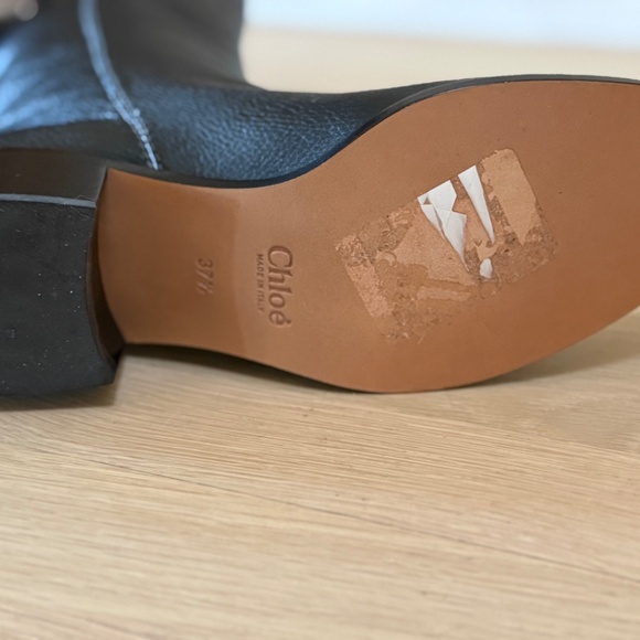 Chloe Prince Black Riding boot size 37.5 (7) - Picture 6 of 7